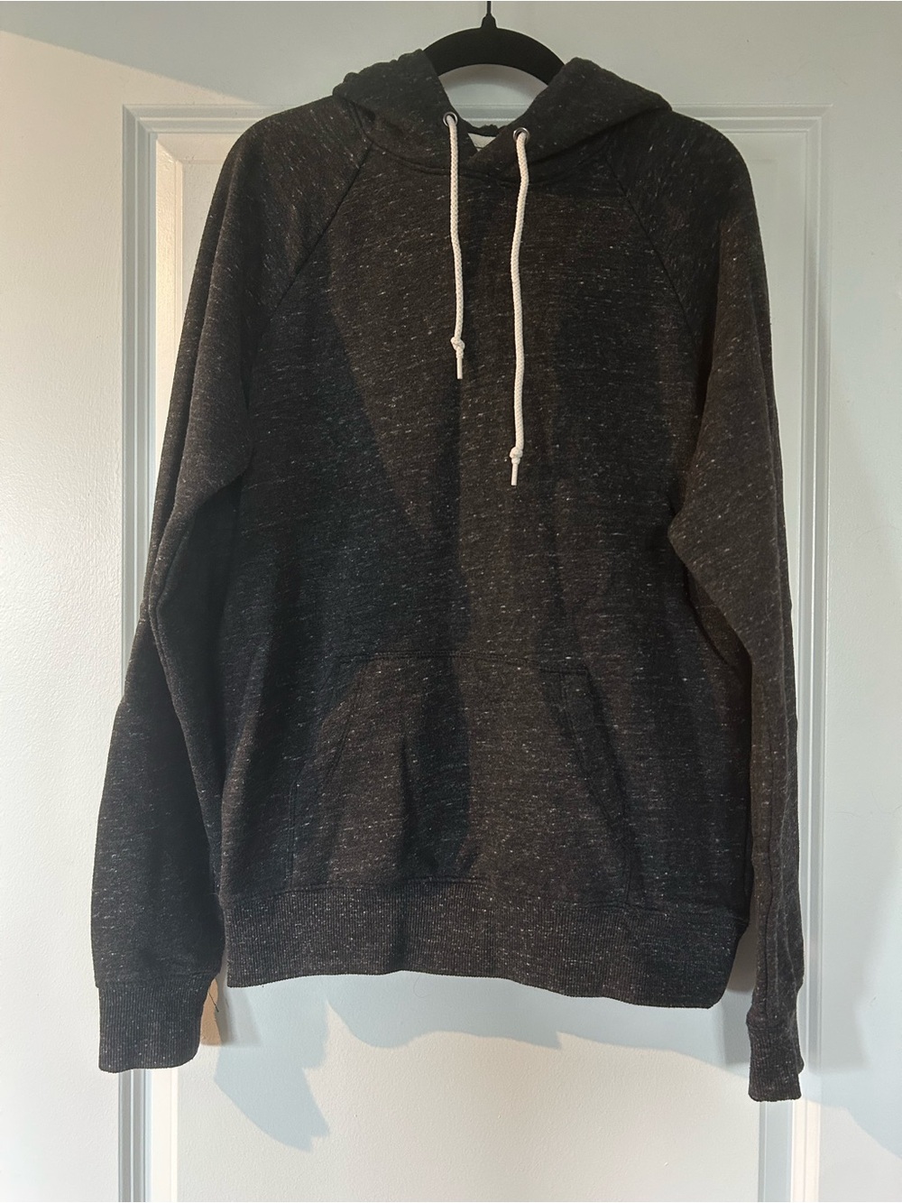 HOMAGE Charcoal Speckled Hooded Sweatshirt with White Drawstrings